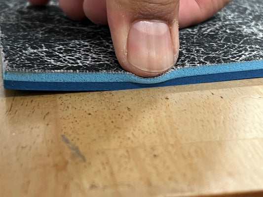 1/4” (6.35 mm) Insole Sheet - Pure Silver AG 2.0 + 1/8" BounceBlu + 1/8" Plush EVA